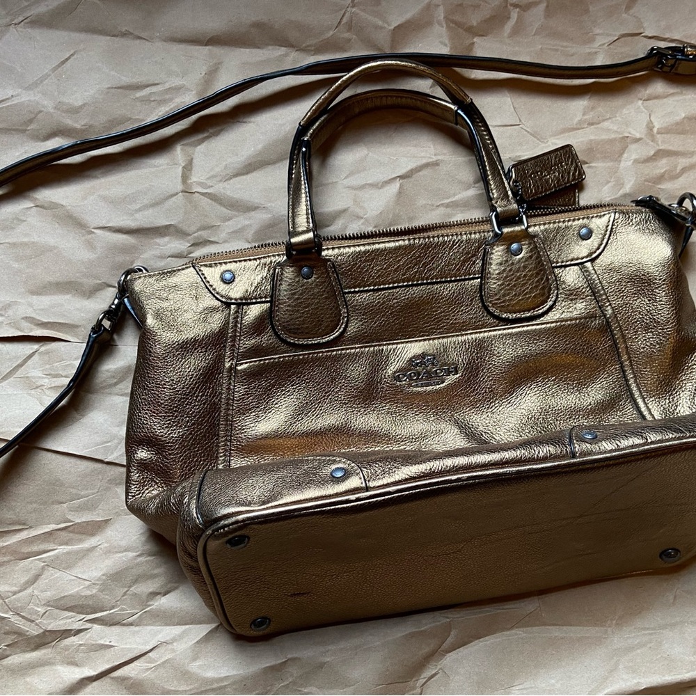 Coach bronze Mickie Satchel purse